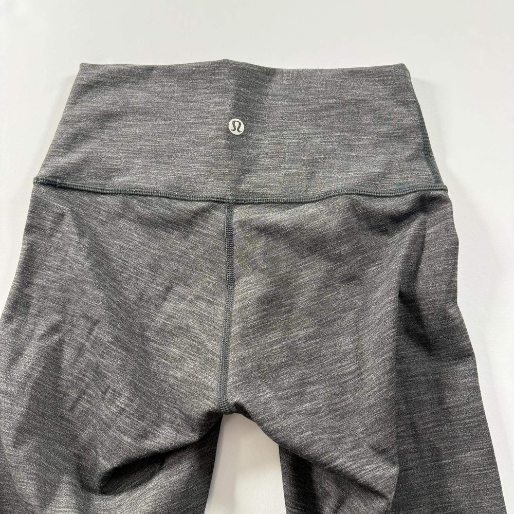 Lululemon Align High Rise Pant 28 Heathered Black Grey Space Dye Leggings Size 4